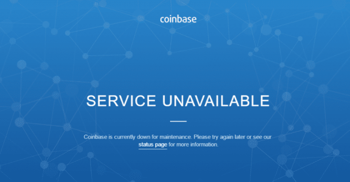 Сбои Coinbase ударили по биткоину