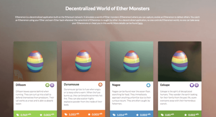 Etheremon: будьте осторожны перед погружением в новое крипто-сумасшествие