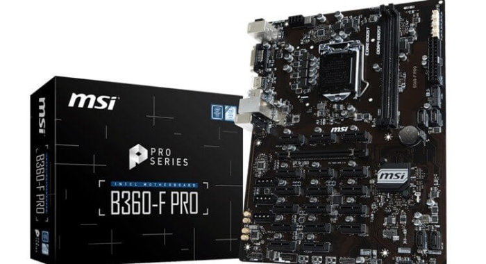 Компания MSI анонсировала материнскую плату B360-F PRO для добычи криптовалют