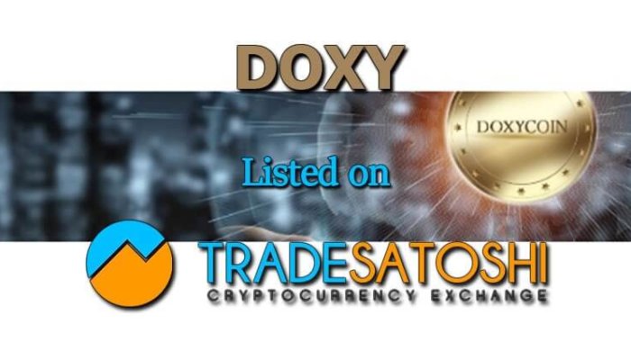 Биржа TradeSatoshi добавила торговлю токенами Doxy Coin (DOXY)