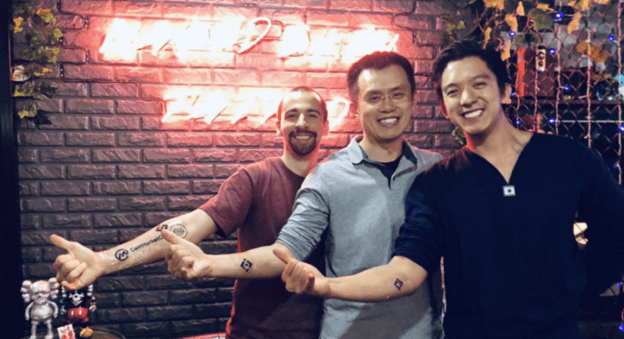 История логотипа Binance и новое тату CEO биржи