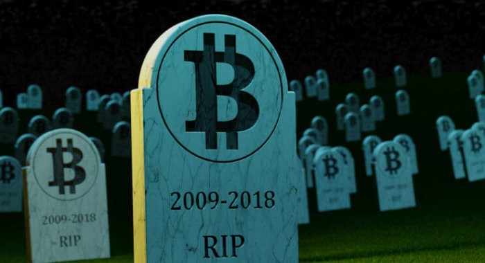 За 2018 год биткоин похоронили 90 раз