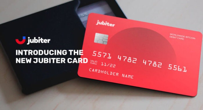 Jubiter запускает биткоин-карты для пользователей из Европы
