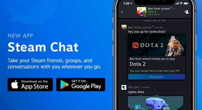 Steam Chat получил приложения для IOS и Android