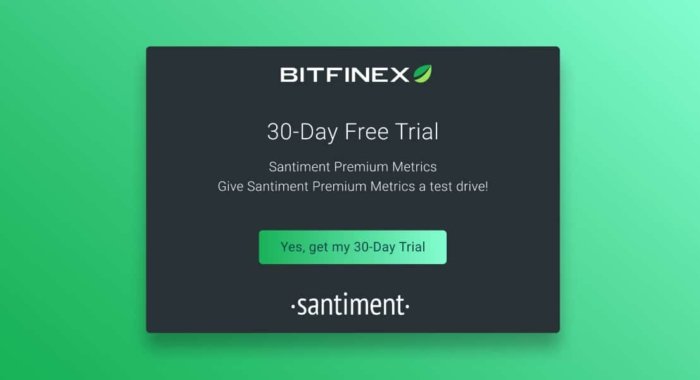 Компания Santiment создала новый сервис для Bitfinex
