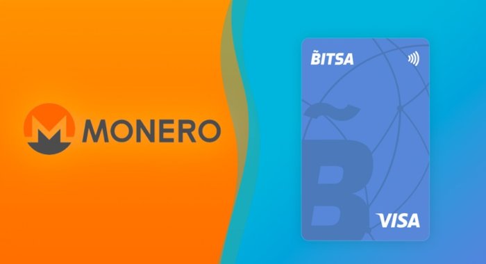Предоплаченная карта Bitsa добавила поддержку Monero (XMR)