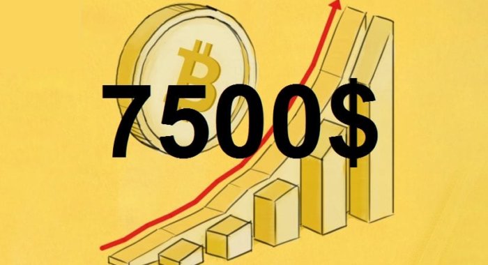К концу апреля BTC превысит уровень $7500