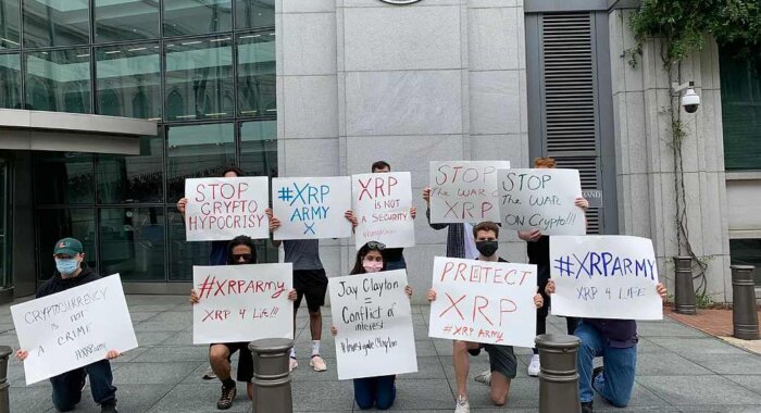 Сторонники XRP вышли на митинг к штаб-квартире SEC