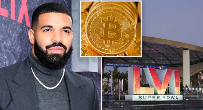 Рэпер Дрейк выиграл на ставках на Супербоул $ 1,6 млн в биткоинах