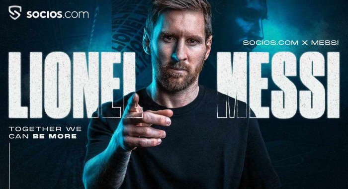 Футболист Лионель Месси стал представителем бренда Socios.com