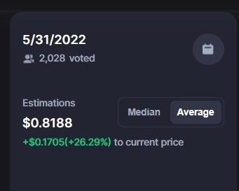 may price estimate