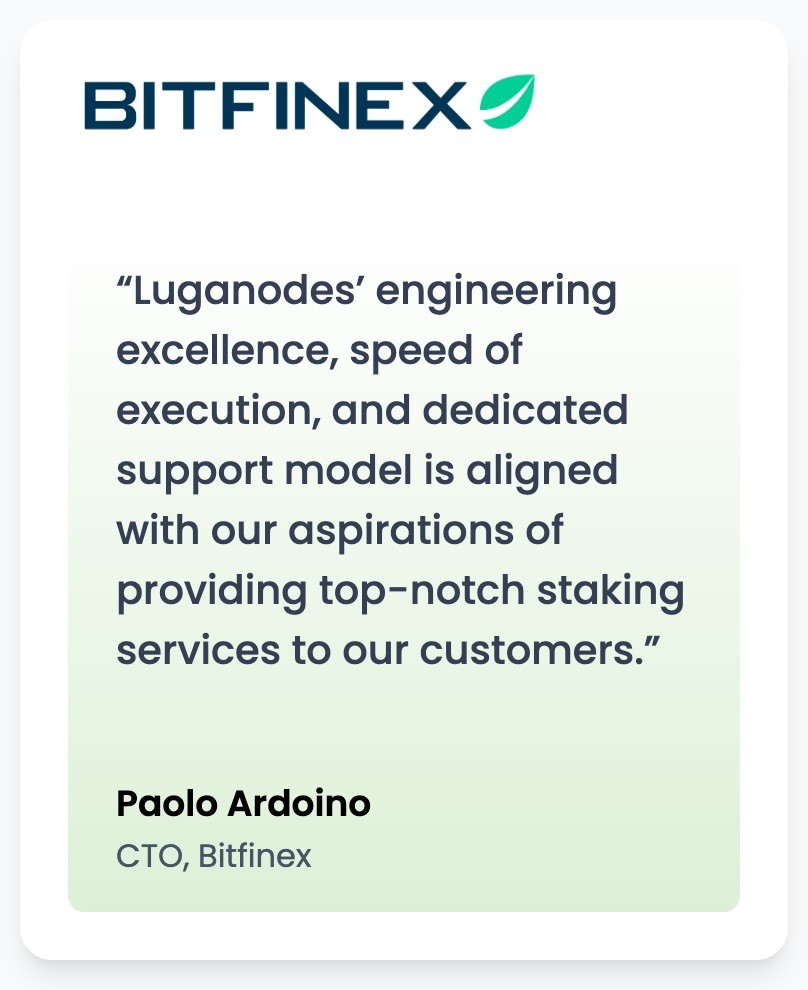 Bitfinex Testimonial