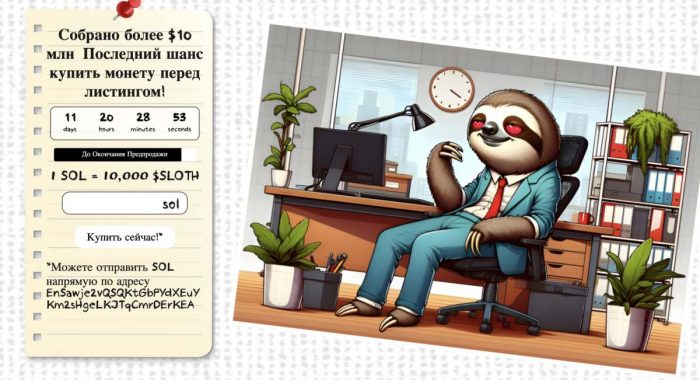 Slothana готовится к листингу на бирже. Как успеть купить перспективный мемкоин?