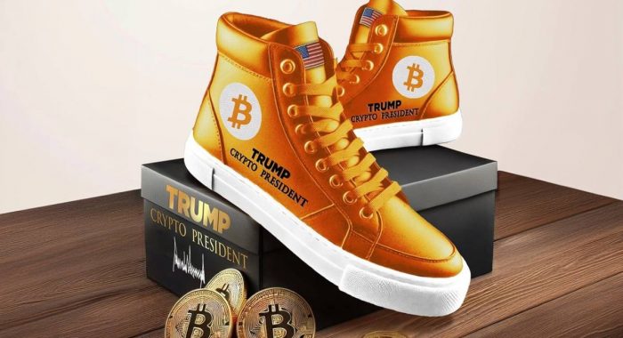 Биткоин-кроссовки Дональда Трампа продают за $700