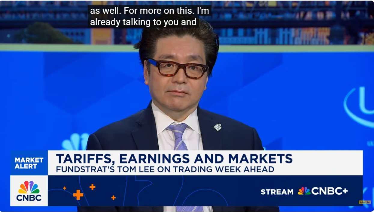 Том Ли, соучредитель Fundstrat Global Advisors, на канале CNBC