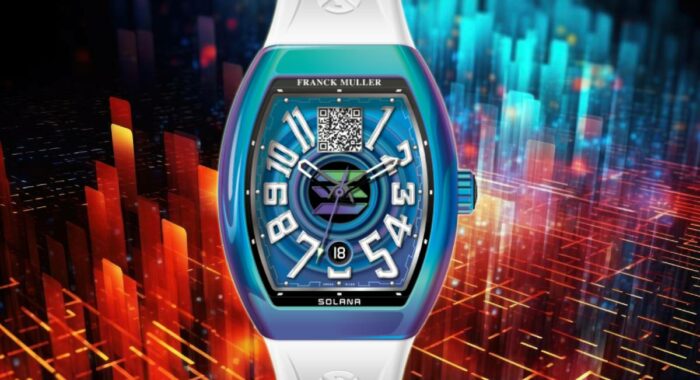 QR-код на циферблате роскошных часов Franck Muller связан с кошельком Solana