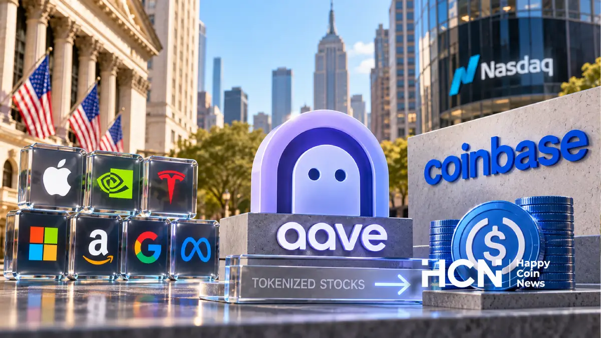 Токенизированные акции Coinbase начали использоваться в качестве залога в Aave