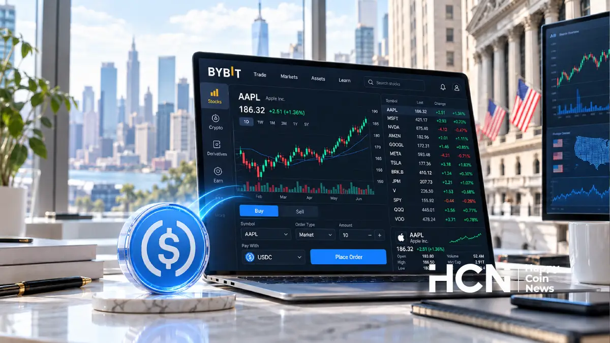 Bybit начала продавать реальные акции американских компаний за USDC