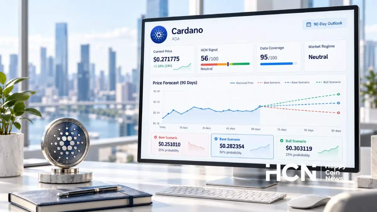 ИИ-инструмент HCN AI Analyst спрогнозировал цену Cardano в течение 90 дней