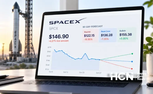 HCN AI Analyst: акции SpaceX могут снизиться до $136,28 через 90 дней