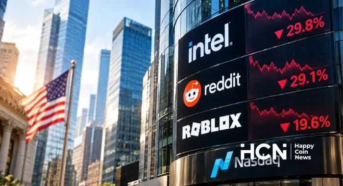 Фондовый рынок США превратился в рынок мемкоинов: Intel и Reddit рухнули на 30%